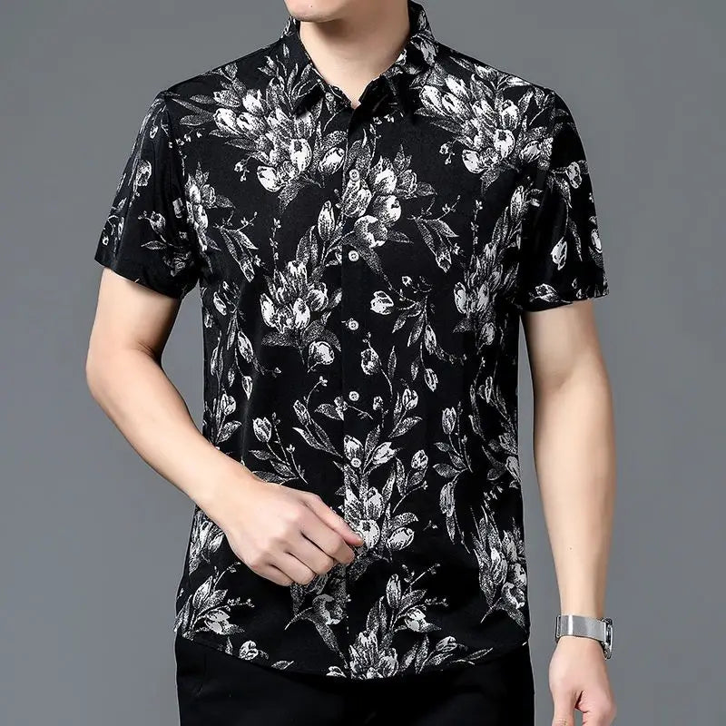 Mierda Short Sleeve Shirt - Black and White