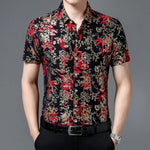 Mierda Short Sleeve Shirt - Red Black and Gold