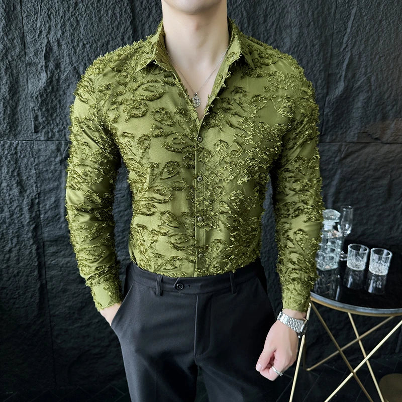 Orcho Texture Long Sleeve (Black, Green and White)