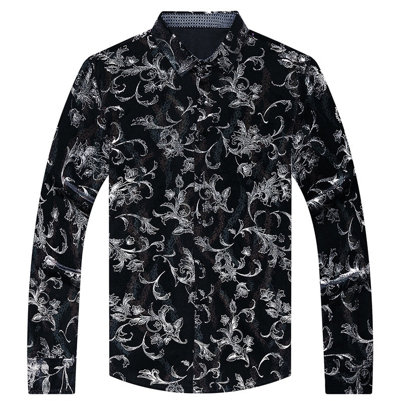Chido Floral Contrast Long Sleeve Silver
