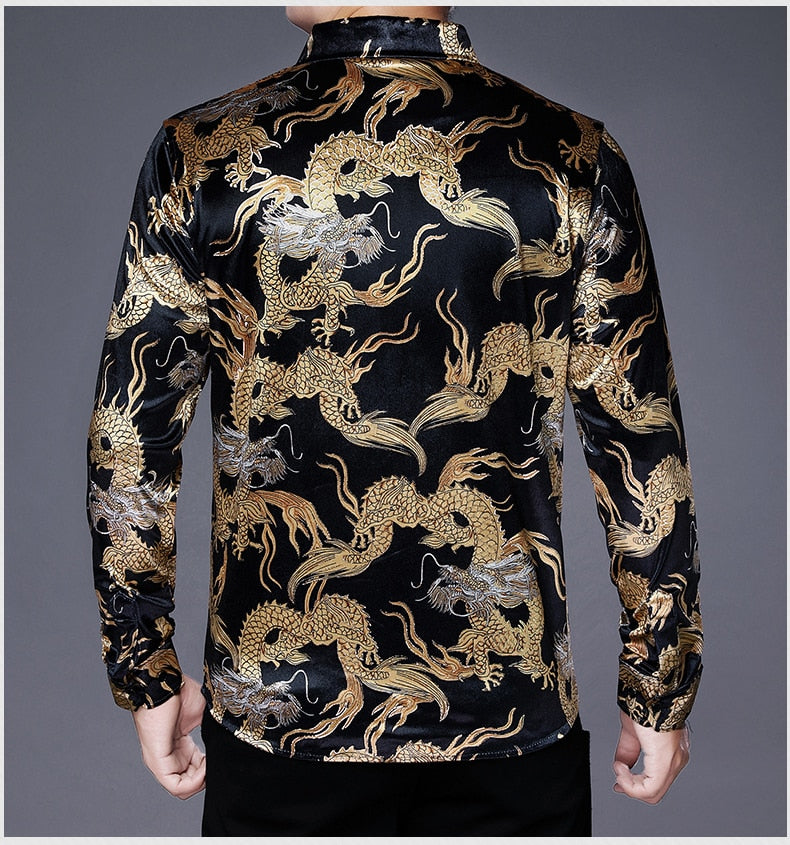 Chido Golden Dragon Long Sleeve Black