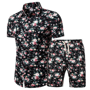 Verano Pink Flower Short Sleeve and Shorts
