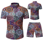 Verano Floral Eclipse Short Sleeve Shirt and Shorts Combo