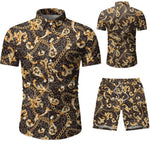 Verano Golden Chain Short Sleeve Shirt and Shorts Combo