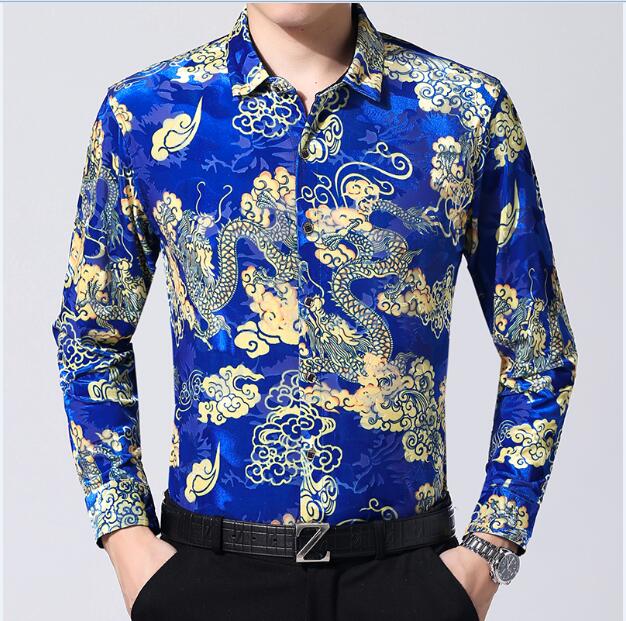 Machotes Black/Blue Dragon Long Sleeve Shirt - Pacho Herrera Narcos Shirts